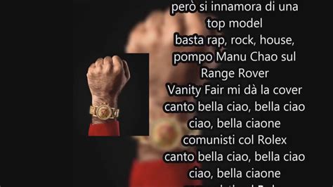 canzone comunista con rolex al polso testo|Comunisti col Rolex di Fedez e J.